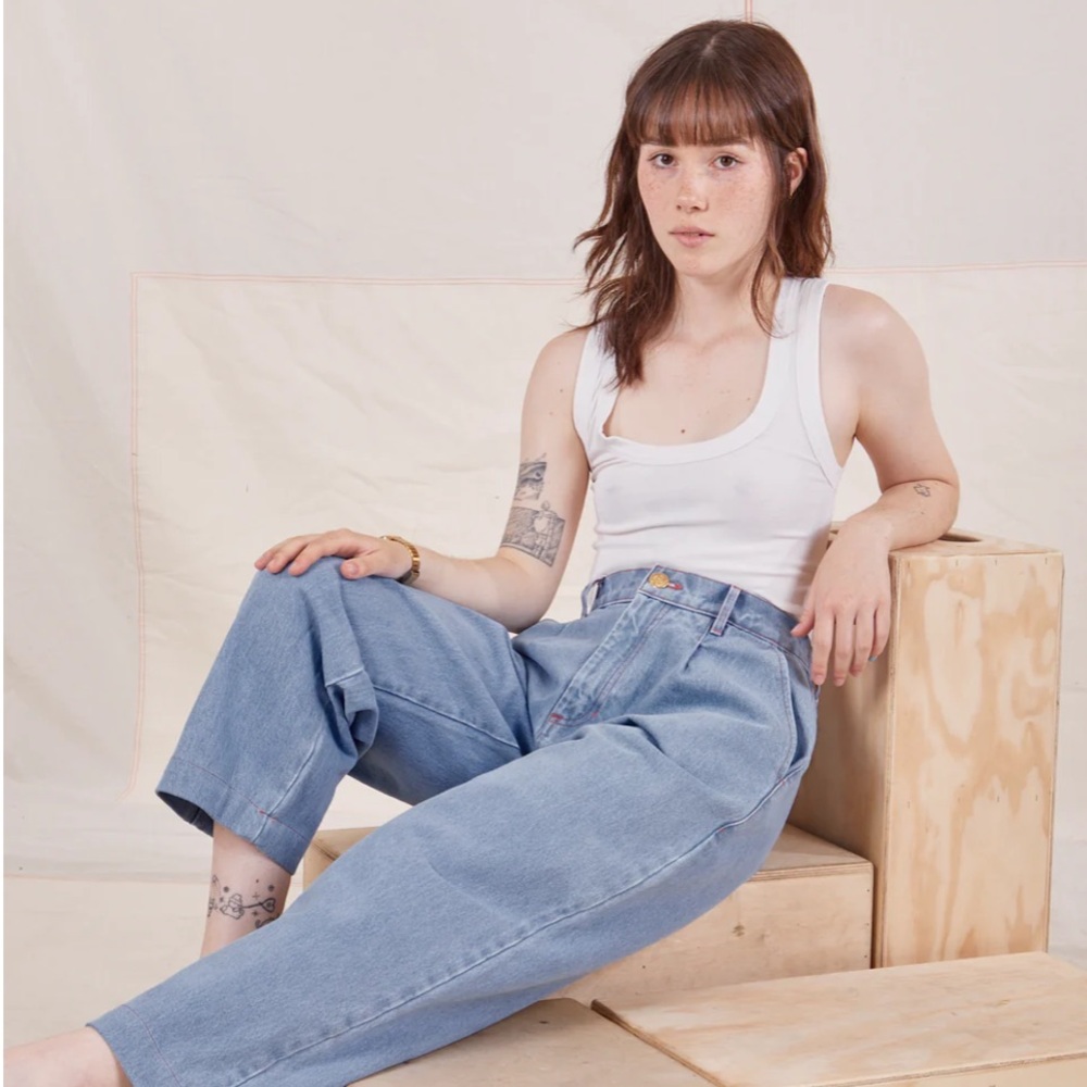 BIG BUD PRESS Denim Trouser Jeans - Light Wash Size S EUC